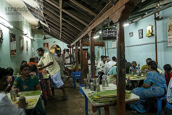 Ein traditionelles Hotel in Chidambaram  Tamil Nadu  Südindien  Indien  Asien