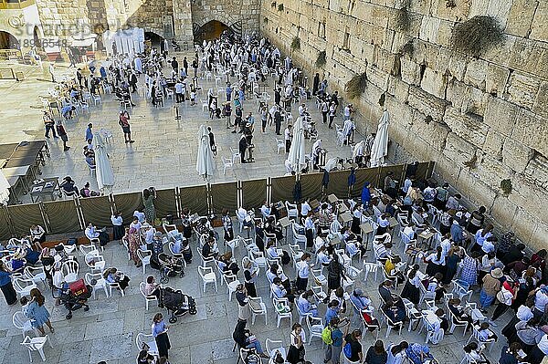 Jerusalem Israel. Die Westmauer (Klagemauer)