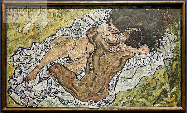 Egon Schiele - Umarmung (Mann und Frau) 1917 - Belvedere Museum Wien Österreich