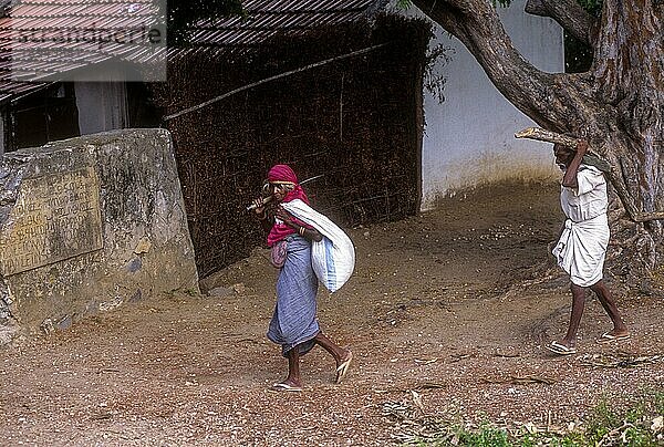 Stammesangehörige in Attapadi  Kerala  Südindien  Indien  Asien
