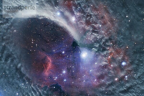 Unendliches Universum mit Sternen und Galaxien im Weltraum. Kosmos-Kunst. Elemente dieses Bildes wurden von der NASA zur Verfügung gestellt