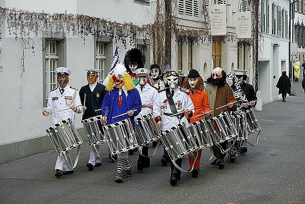 Trommler  Basler Fasnacht  Basel  Schweiz  Europa