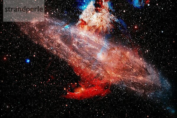 Kunst im Weltraum. Sternenfeld mit Sternenstaub  Nebel und Galaxie. Elemente dieses Bildes wurden von der NASA zur Verfügung gestellt