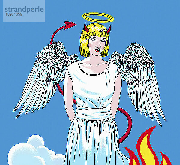 Frau als Engel und Teufel