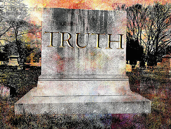 Das Wort 'Truth' auf einem Grabstein