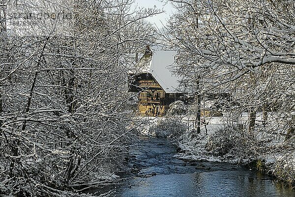 Verschneiter Schwarzwaldhof  Heimatmuseum Fürstenberger Hof  Unterharmersbach  Schwarzwald  Baden-Württemberg  Deutschland  Europa