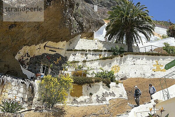 Traditionelle Wohnhöhle in Artenara  Provinz Las Palmas  Gran Canaria  Kanarische Inseln  Spanien  Europa