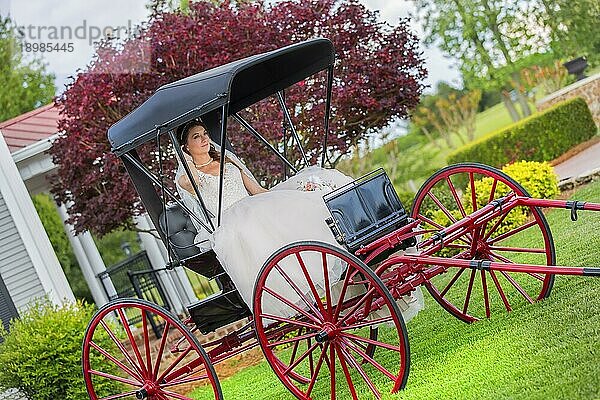 Eine Braut  die sich auf ihre Hochzeit vorbereitet