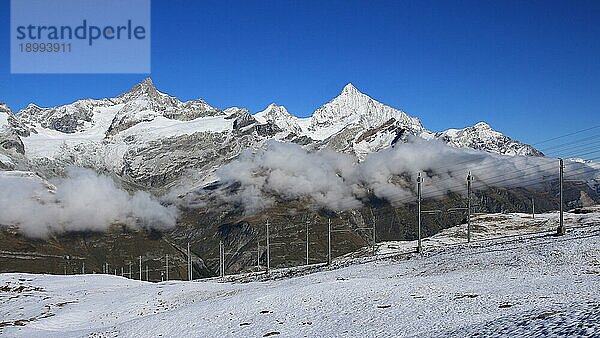 Schöner Herbstmorgen auf dem Gornergrat