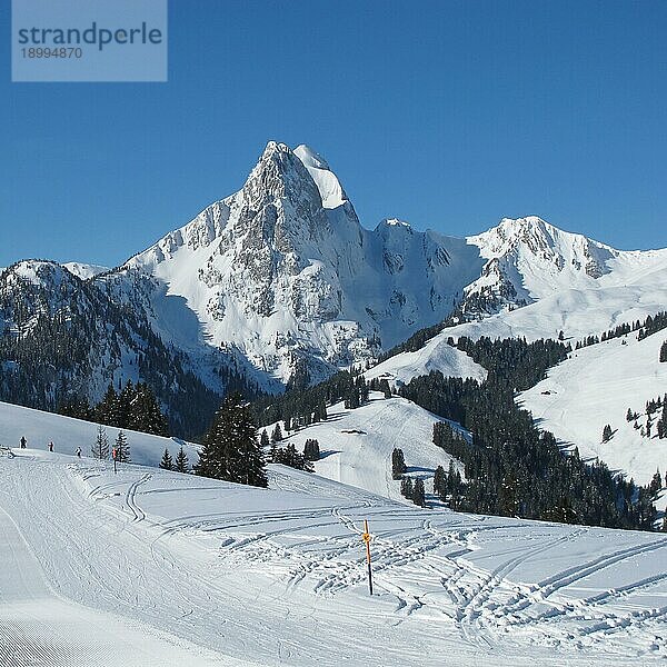 Schöne Aussicht vom Skigebiet Eggli