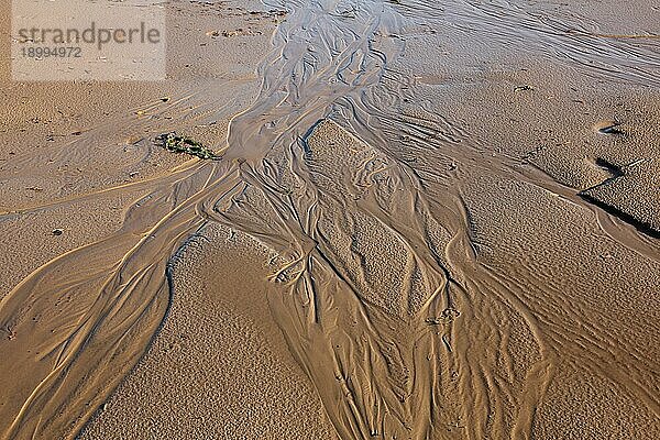 Schöne Strukturen an einem Sandstrand