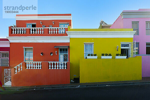 Bo-Kaap  historisches  farbenfrohes Zentrum der kapmalaiischen Kultur  Kapstadt  Südafrika  Afrika