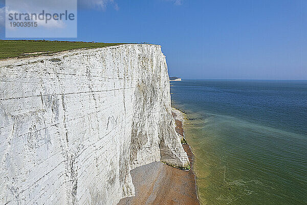 Kreidefelsen der Seven Sisters  South Downs National Park  East Sussex  England  Vereinigtes Königreich