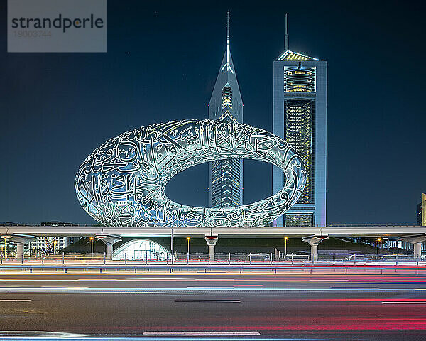 Museum der Zukunft  Sheikh Zayed Road  Innenstadt  Dubai  Vereinigte Arabische Emirate  Naher Osten