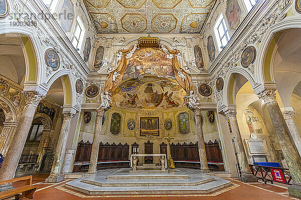 Interior of Naples Cathedral  Naples  Campania  Italy  Europe
