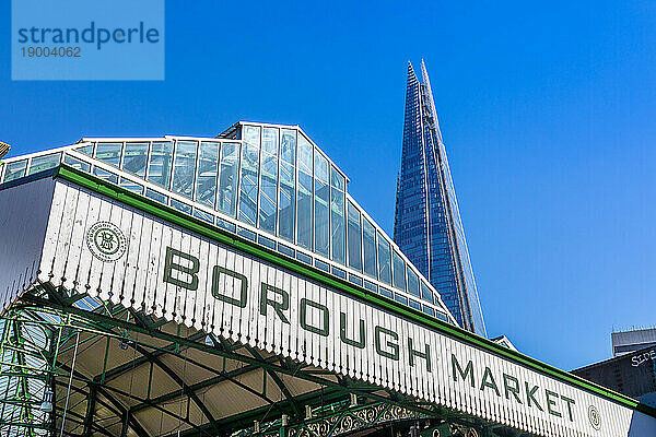 Borough Market  Southwark  The Shard im Hintergrund  London  England  Vereinigtes Königreich  Europa