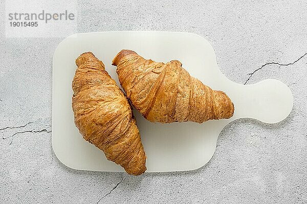 Draufsicht auf leckere Croissants. Auflösung und hohe Qualität schönes Foto