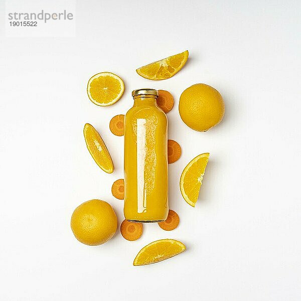 Draufsicht Orangensaftflasche2. Auflösung und hohe Qualität schönes Foto