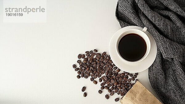 Draufsicht Tasse Kaffee mit Kopie space2. Auflösung und hohe Qualität schönes Foto