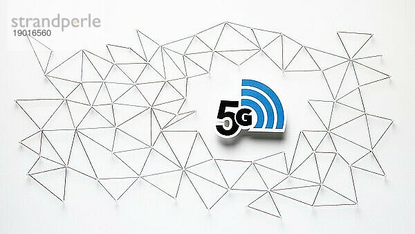 Draufsicht 5g Internetkommunikation. Auflösung und hohe Qualität schönes Foto