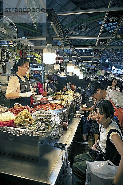 Gwangjang Markt  traditioneller Straßenmarkt in Jongno-gu  Seoul  Südkorea  Asien