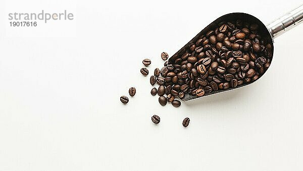 Draufsicht geröstete Kaffeebohnen. Auflösung und hohe Qualität schönes Foto