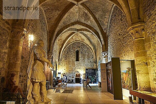 Castello Ursino  innen  Museum  künstliche Beleuchtung  Catania  Ostküste  Sizilien  Italien  Europa