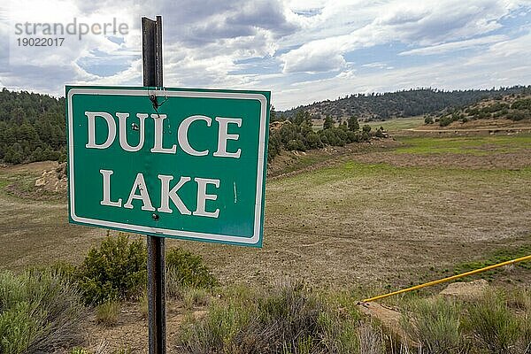 Dulce  New Mexico  der Dulce Lake in der Jicarilla Apache Nation im Norden New Mexicos ist aufgrund der anhaltenden Trockenheit ausgetrocknet