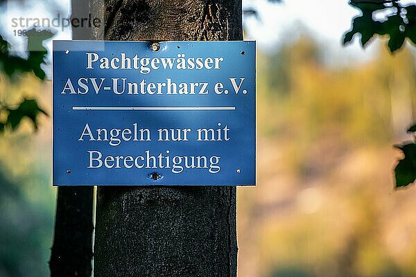 Pachtgewässer ASV Unterharz Angeln nur mit Berechtigung