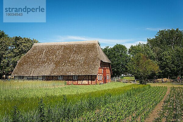 Schönes Haus mit Reetdach an der Ostsee