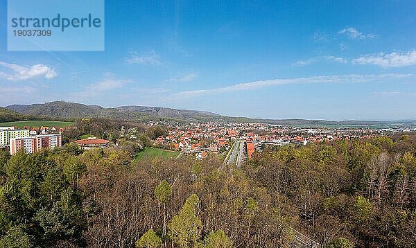 Luftbild Ilsenburg im Frühjahr Panorama