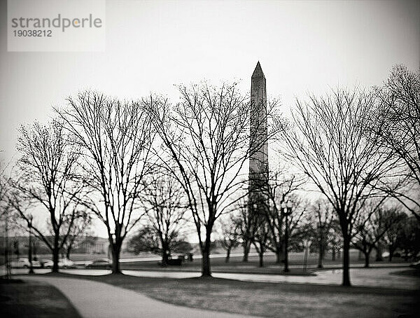 Der Blick auf das Washington Monument von Westen.