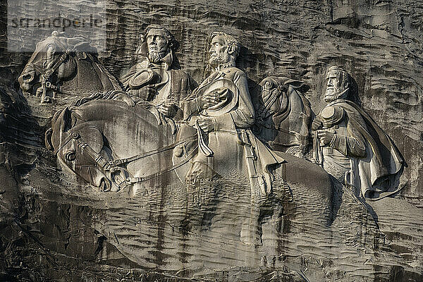 Schnitzerei der Konföderierten  Stone Mountain Park  Georgia