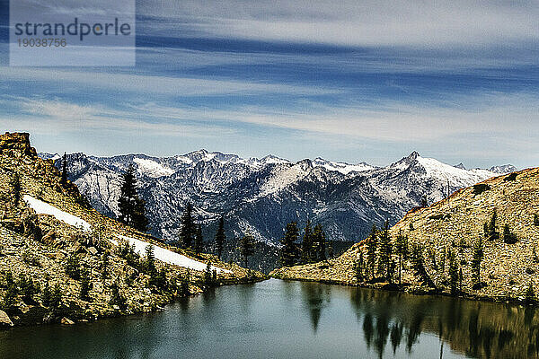 Echo Lake in the 517 000 acre Trinity Alps Wilderness.