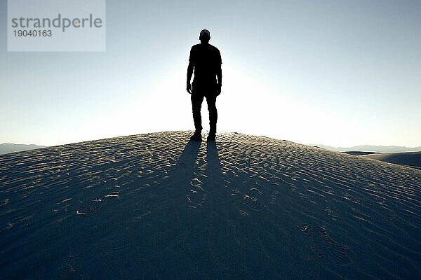 Silhouette im White Sands Nationalpark  New Mexico