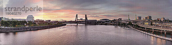 Nord-Portland-Oregon-Panorama-Sonnenuntergang