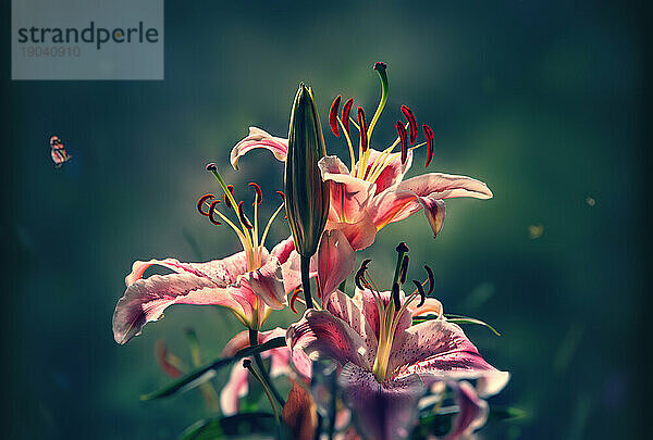 Rosa orientalischer Lilium-Sterngucker  Manila  Philippinen