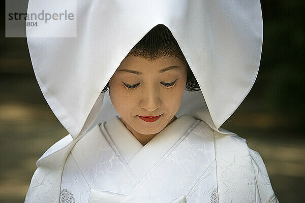 Porträt einer traditionellen japanischen Braut.