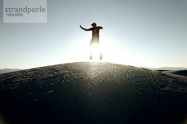 Silhouette im White Sands Nationalpark  New Mexico