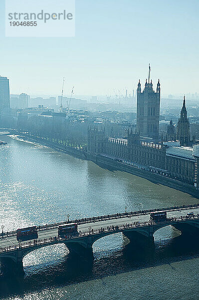 Luftaufnahme des historischen Zentrums von London