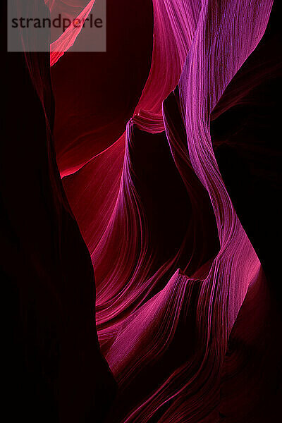 Slot Canyon im Antelope Canyon Navajo Nation Naturschutzgebiet an der Nordspitze von Arizona in der Nähe von Page  Arizona.