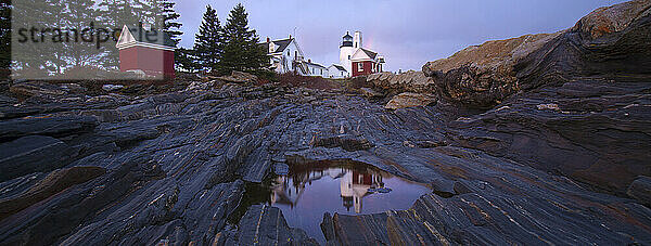 Pemaquid Point Leuchtturm in Bristol  Maine