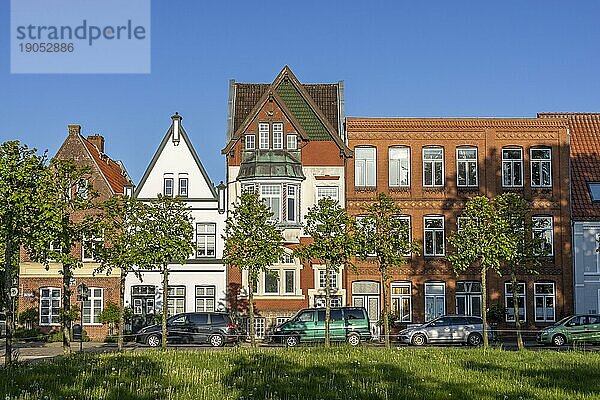 Traditionelle Gebäude der Altstadt  Friedrichstadt  Nordfriesland  Schleswig-Holstein  Deutschland  Europa