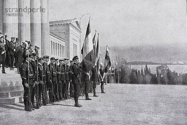 Zeremonie nach einem Überfall auf alliierte Seeleute  27. Januar 1917  Athen  Griechenland  Europa