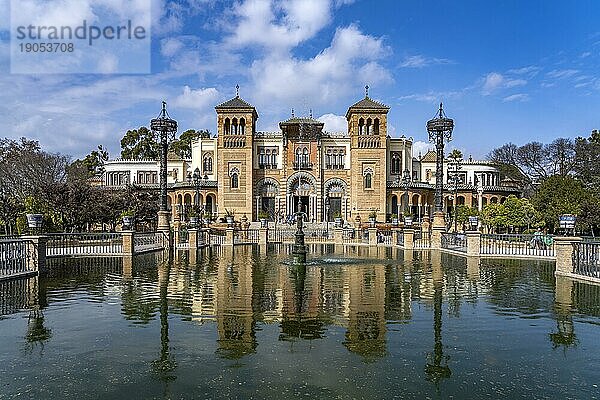 Das Museum für Volkstümliche Kunst und Bräuche von Sevilla im Mudéjar-Pavillon  María Luisa Park  Sevilla  Andalusien  Spanien  Europa