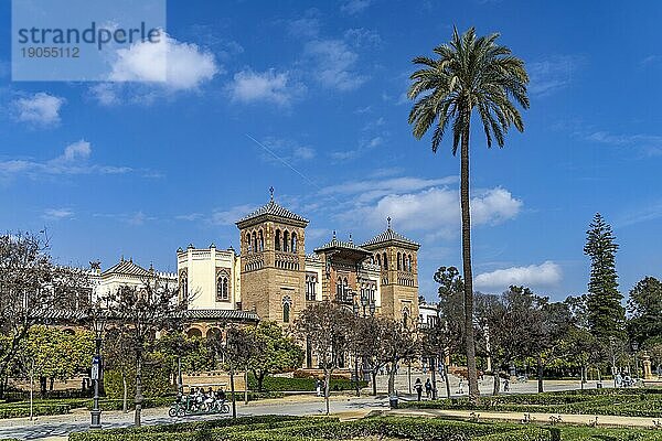 Das Museum für Volkstümliche Kunst und Bräuche von Sevilla im Mudéjar-Pavillon  María Luisa Park  Sevilla  Andalusien  Spanien  Europa