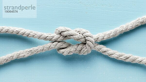Bindfaden starkes weißes Seil Knoten schließen