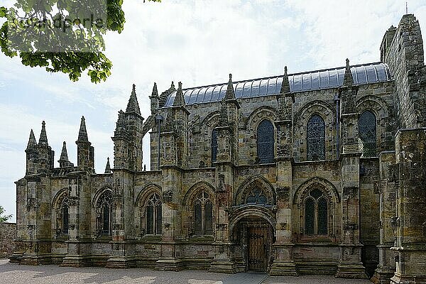 Rosslyn-Kapelle (Rosslyn Chapel)  ursprünglich Collegiate Chapel of St. Matthew  Gotik  Kirche  15. Jahrhundert  Roslin  Midlothian  Edinburgh  Schottland