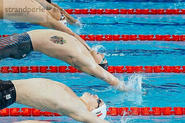 MELBOURNE  AUSTRALIEN  13. DEZEMBER: Ryan MURPHY USA im Halbfinale über 100 m Rücken der Männer am ersten Tag der FINA Kurzbahn Schwimmweltmeisterschaften 2022 im Melbourne Sports and Aquatic Centre am 13. Dezember 2022 in Melbourne  Australien  Ozeanien