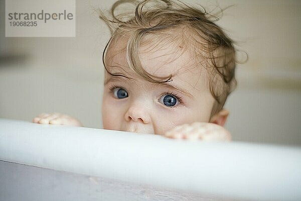Baby Lilli bathes